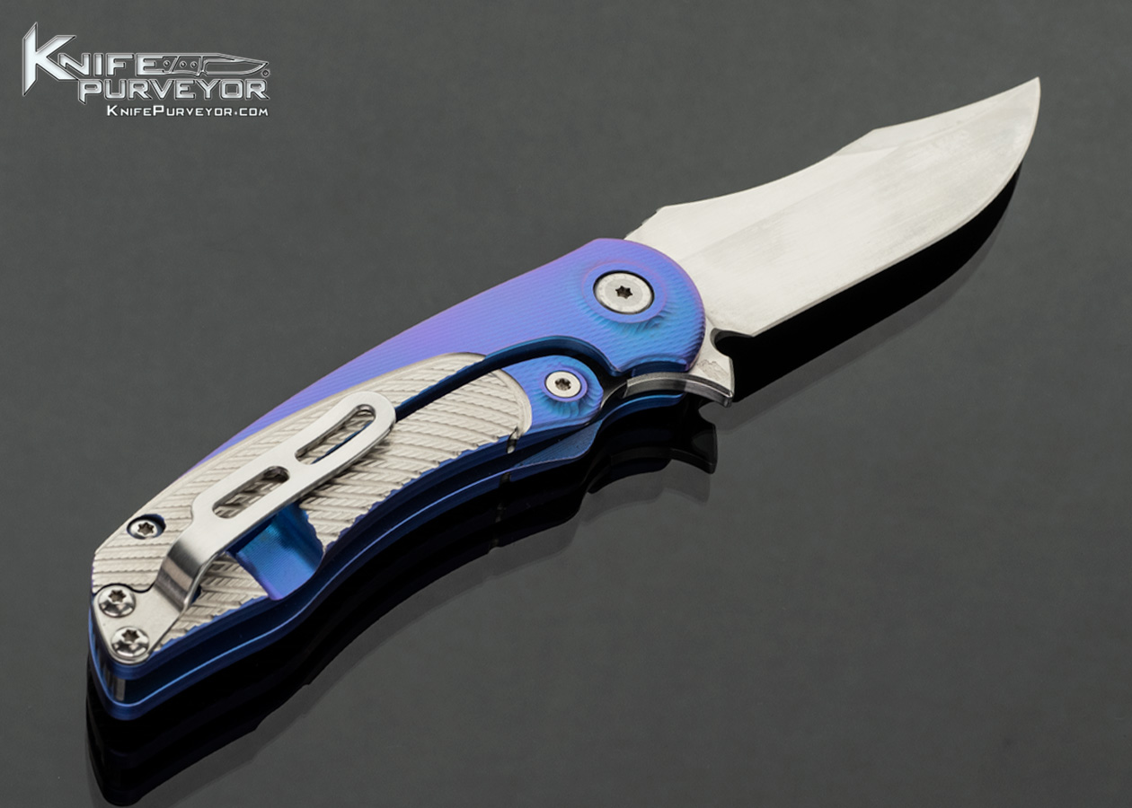 Brian Nadeau Custom Knife Anodized Milled Titanium Cyclone FrameLock - Image 3