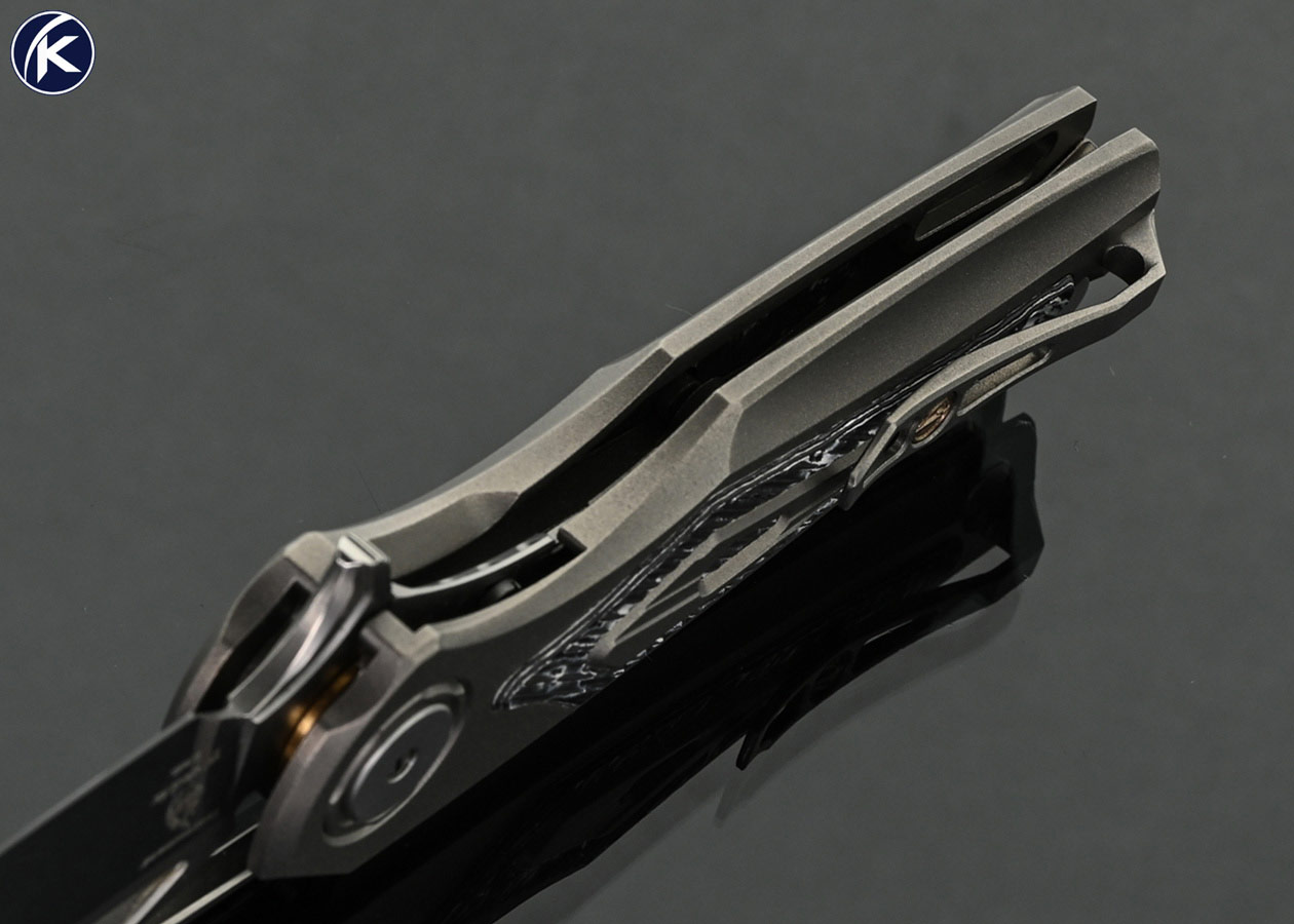 CultroTech-Knives-Custom-Knife-Sirius-Titanium-Sub-Frame-with-Carbon-Fiber-Inlays-Linerlock-#72-