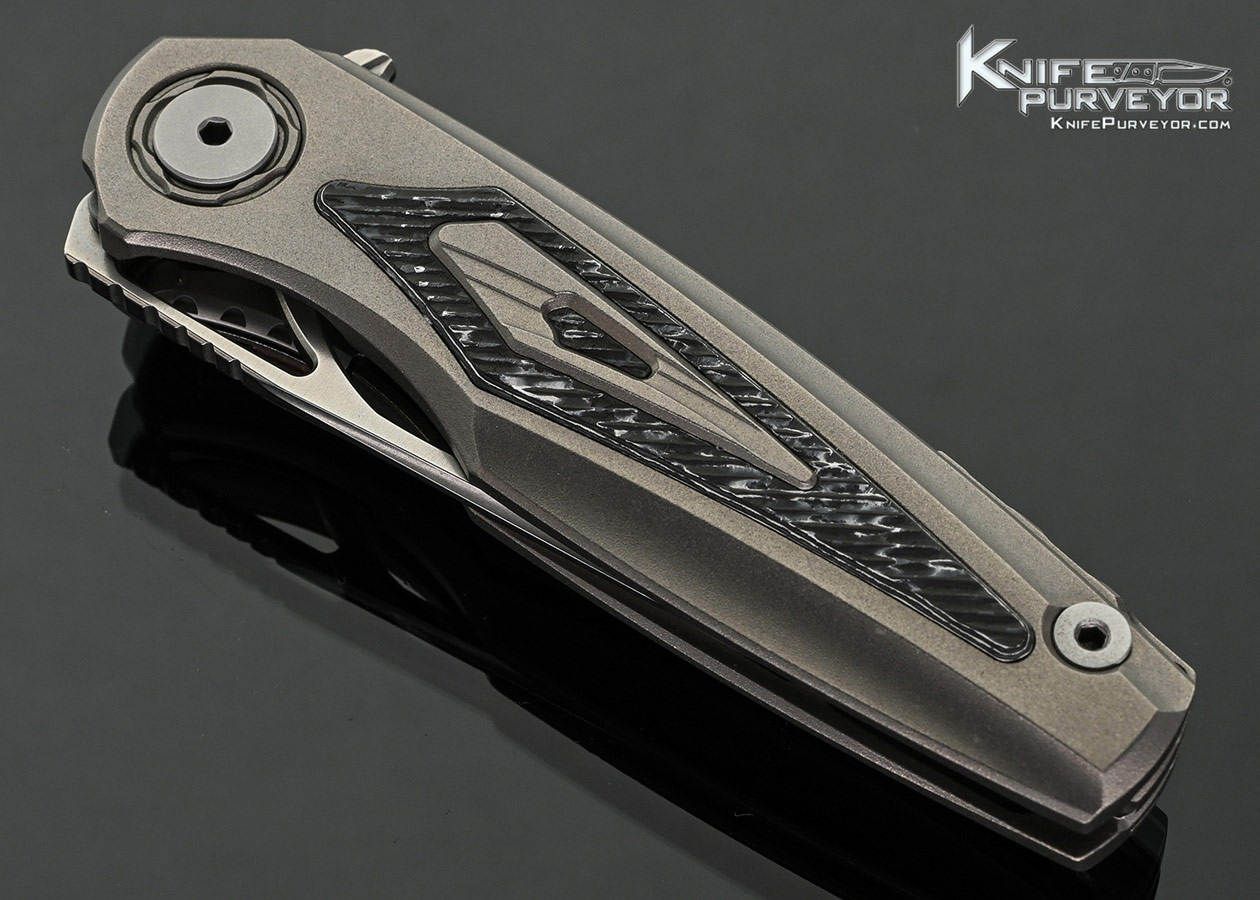CultroTech-Knives-Custom-Knife-Sirius-Titanium-Sub-Frame-with-Carbon-Fiber-Inlays-Linerlock-#72-