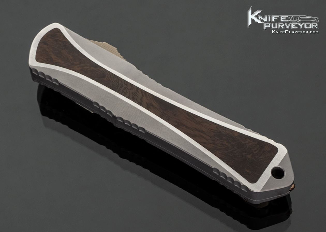 Heretic Knives Custom Knife Manticore S HG Elmax Tanto with Desert Ironwood Interframe OTF Auto #009 - Image 2