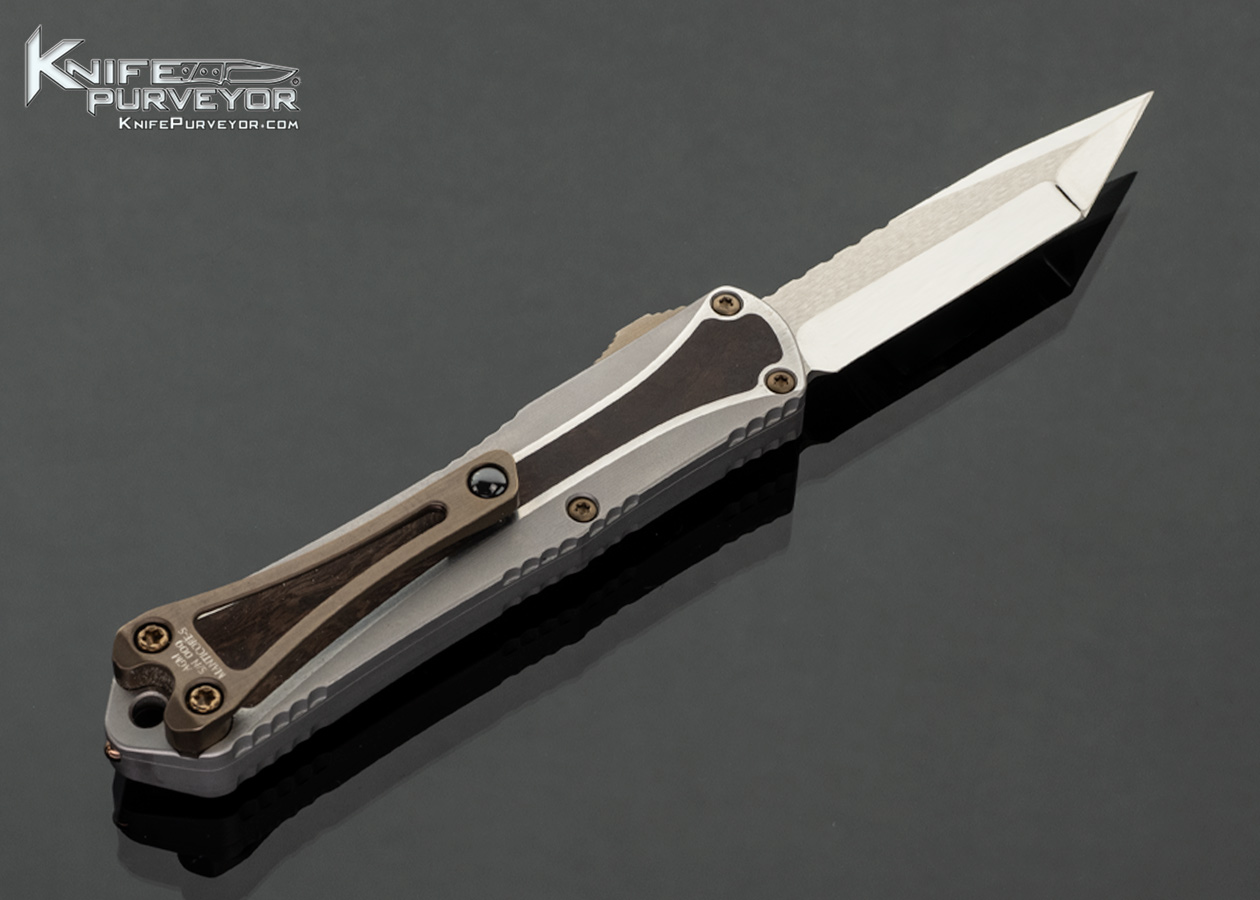 Heretic Knives Custom Knife Manticore S HG Elmax Tanto with Desert Ironwood Interframe OTF Auto #009 - Image 3