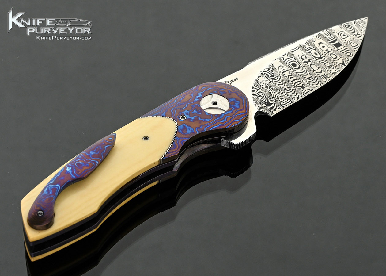 JD-Van-Deventer-Custom-Knife-Full-Dress-Mini-Damasteel-with-Mokuti-Bolsters-and-Westinghouse-Micarta-Linerlock-Flipper-