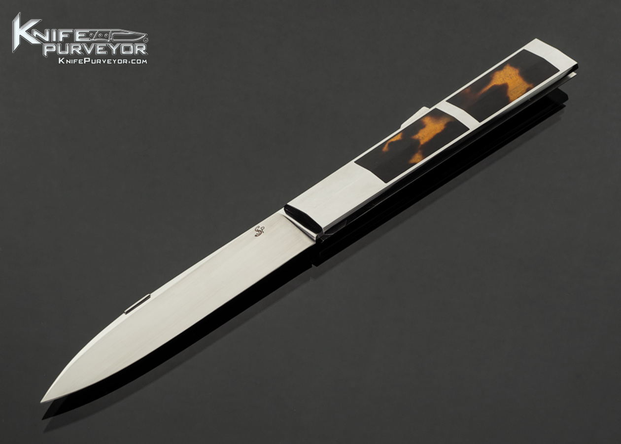 Jean Pierre Sucheras Custom Knives Amber Interframe Midlock Dagger 18010