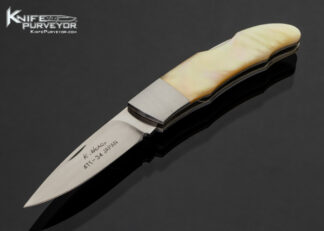 Koji Hara Custom Knife Gold Lip Pearl Lockback 17542