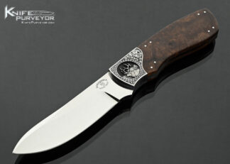 Lloyd-McConnell-Custom-Knife-Desert-Ironwood-Hunter-Engraved-by-Bruce-Shaw-