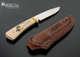 RW Wilson Custom Knife Brass with Scrimshawed Micarta for Southeastern Custom Knife Show 3rd Annual 17734