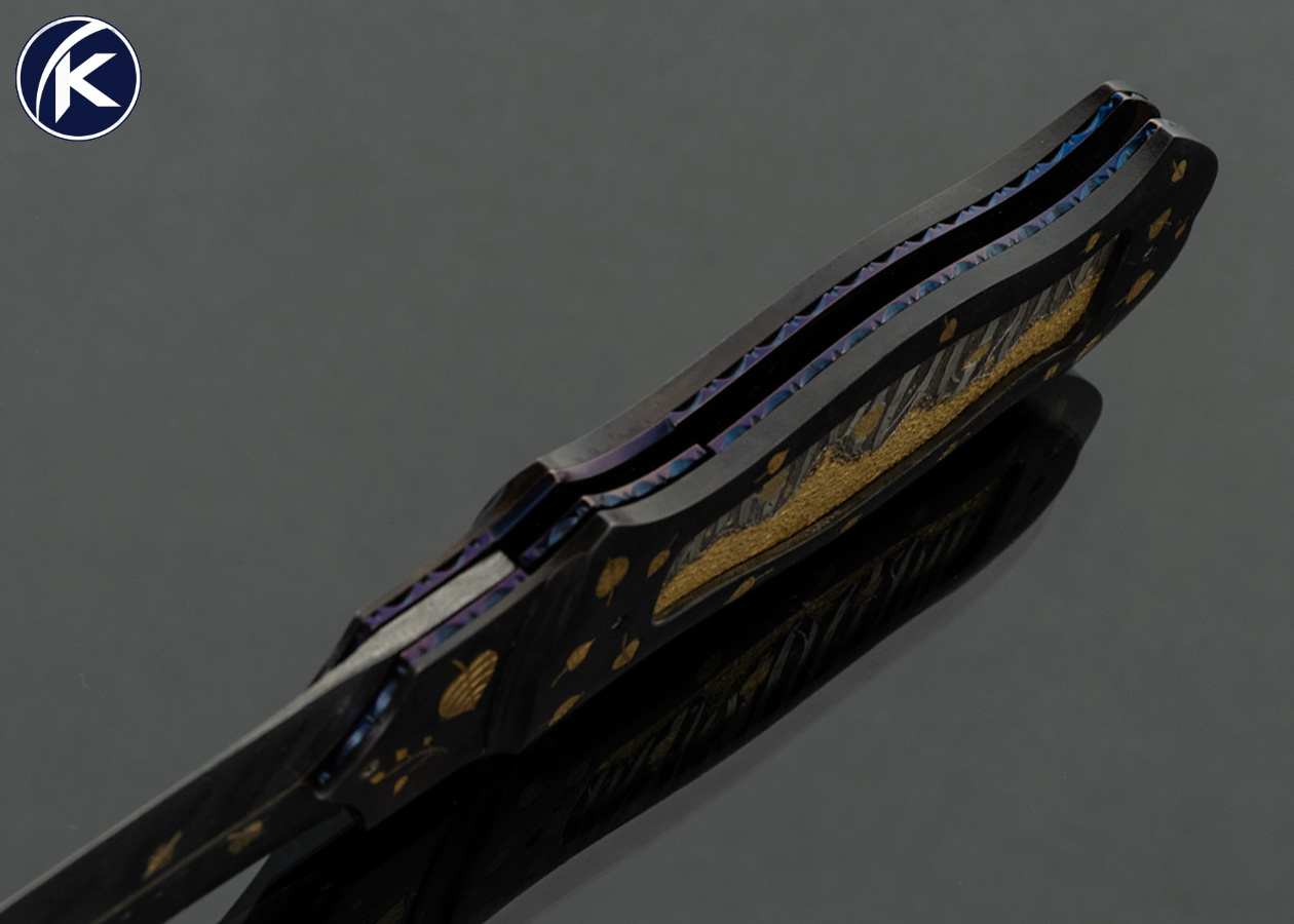 Rick Dunkerley Custom Knife “September in the Rockies” Featured in the 2024 AKI Catalog - Image 5