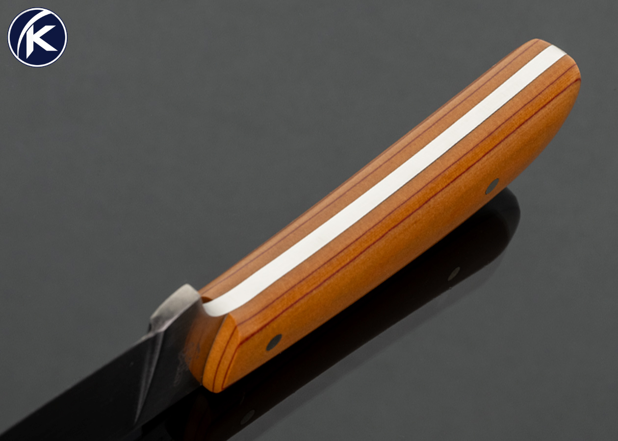 Tim Britton Custom Knife Westinghouse Micarta Fixed Blade with Red Liners 17727