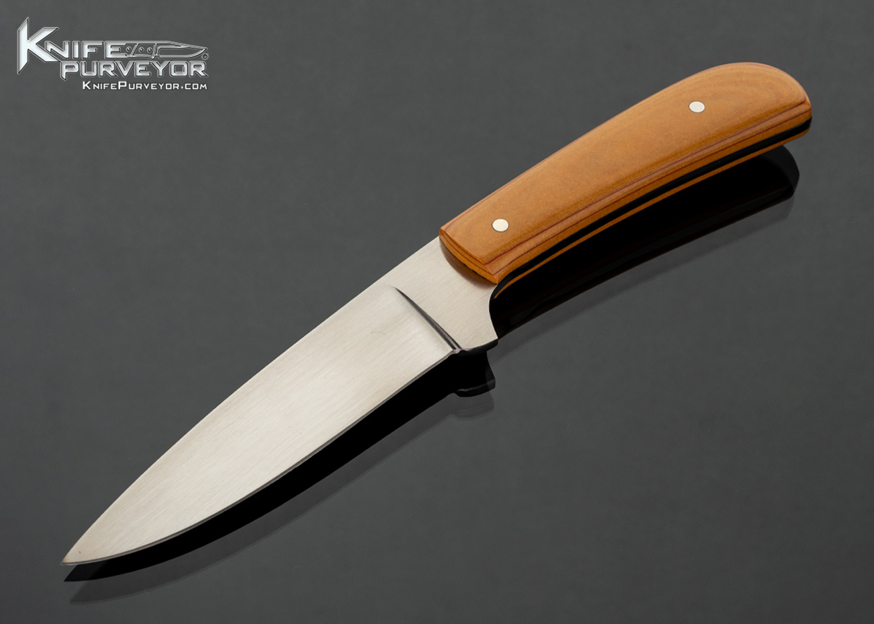 Tim Britton Custom Knife Westinghouse Micarta Fixed Blade with Red Liners 17727
