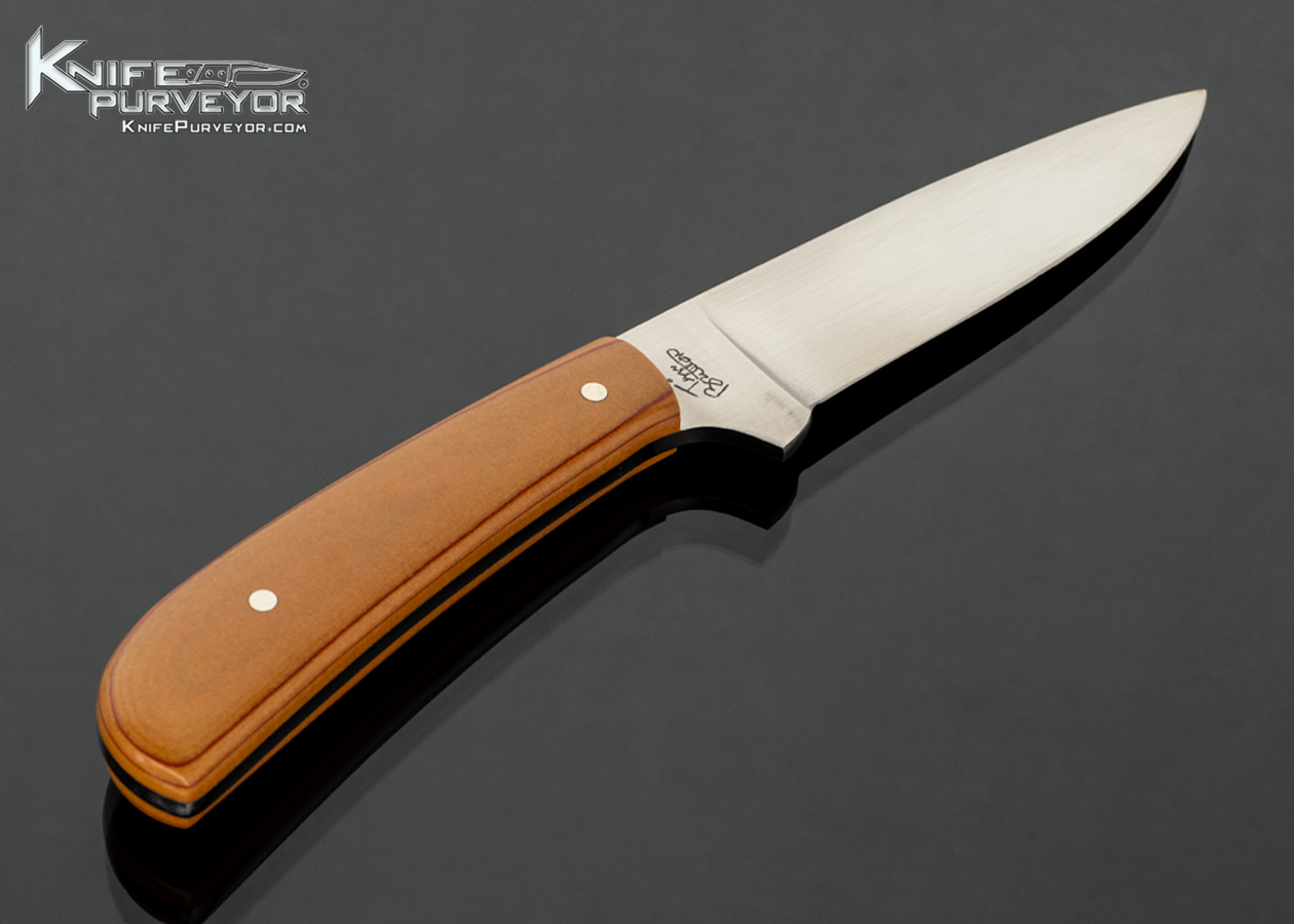 Tim Britton Custom Knife Westinghouse Micarta Fixed Blade with Red Liners - Image 2