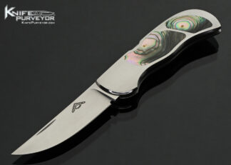 Warren Osborne Custom Knife Abalone Double Interframe Midlock Folder #005 1988