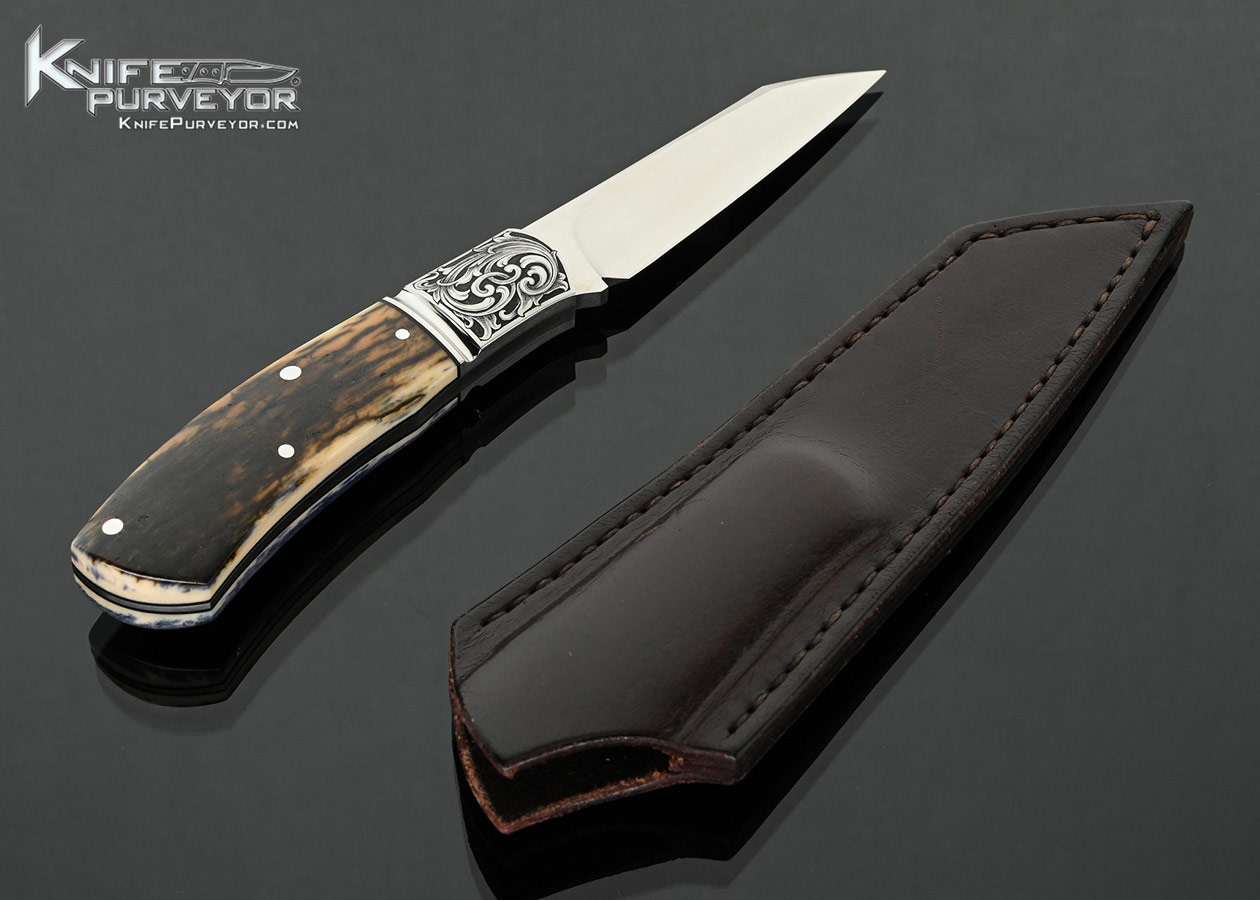 A.-Vetrov-Custom-Knife-Mammoth-and-Engraved-Native-Fixed-Blade-18396