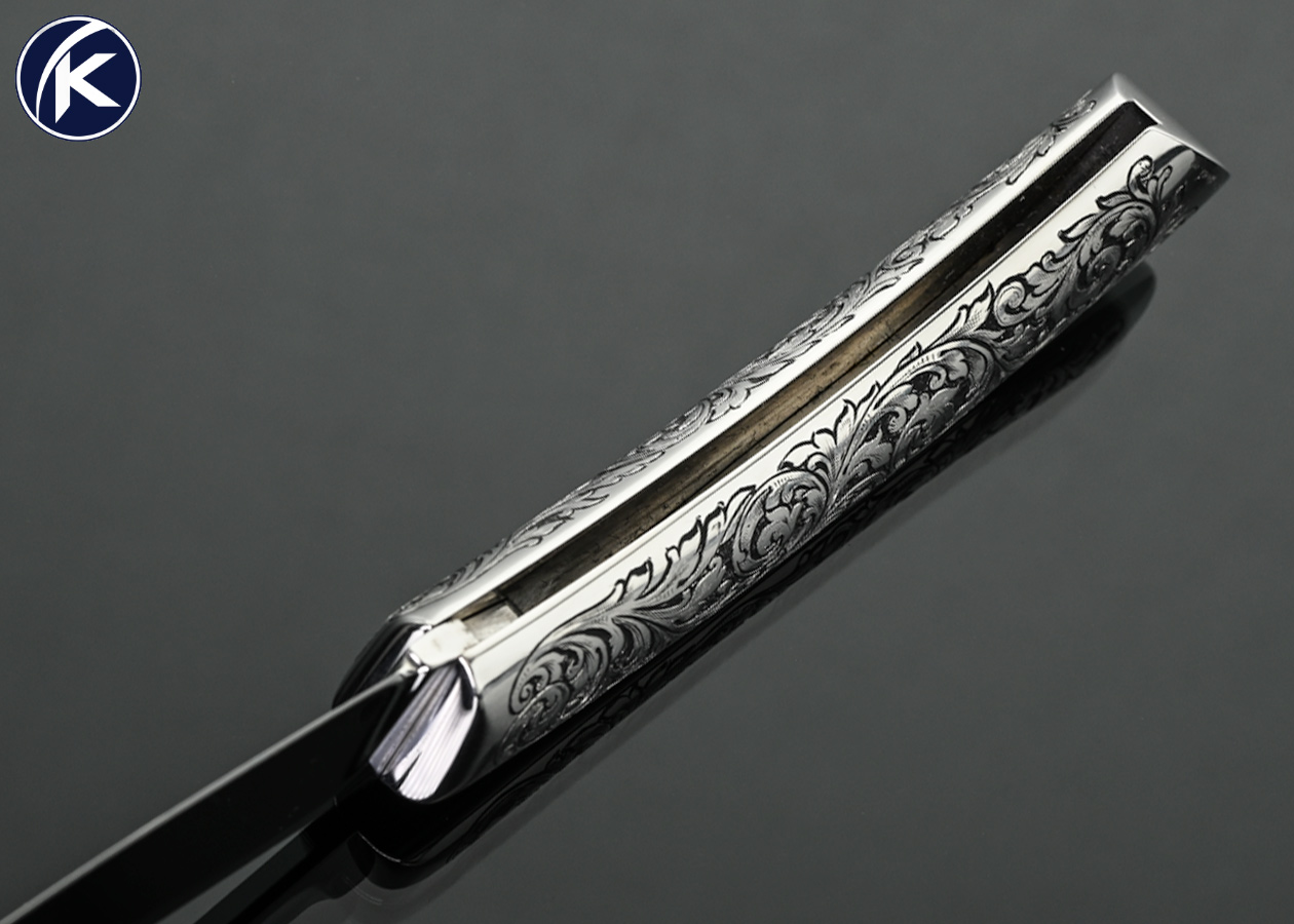 Billy Mace Imel Custom Knife Half Stop Slip Joint Ken C. Hunt Engraved - Image 5
