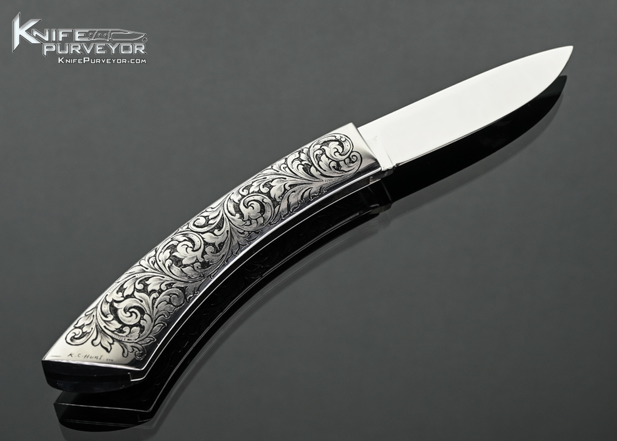 Billy Mace Imel Custom Knife Half Stop Slip Joint Ken C. Hunt Engraved - Image 3