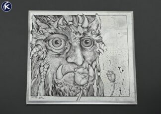 Dan-Wilkerson-Original-Hand-Engraved-Zinc-Art-Plate-Beast-with-Roses-in-the-Wild-18472