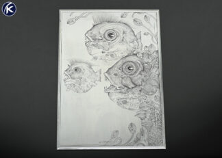 Dan-Wilkerson-Original-Hand-Engraved-Zinc-Art-Plate-The-Piranha’s-Domain-18474
