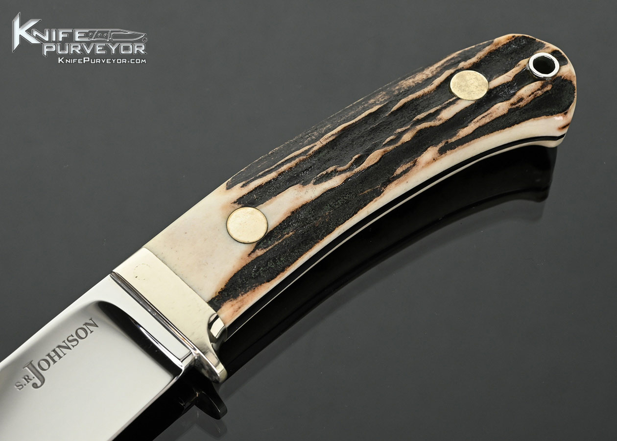 S.R. Johnson Custom Knife Stag Skinner
