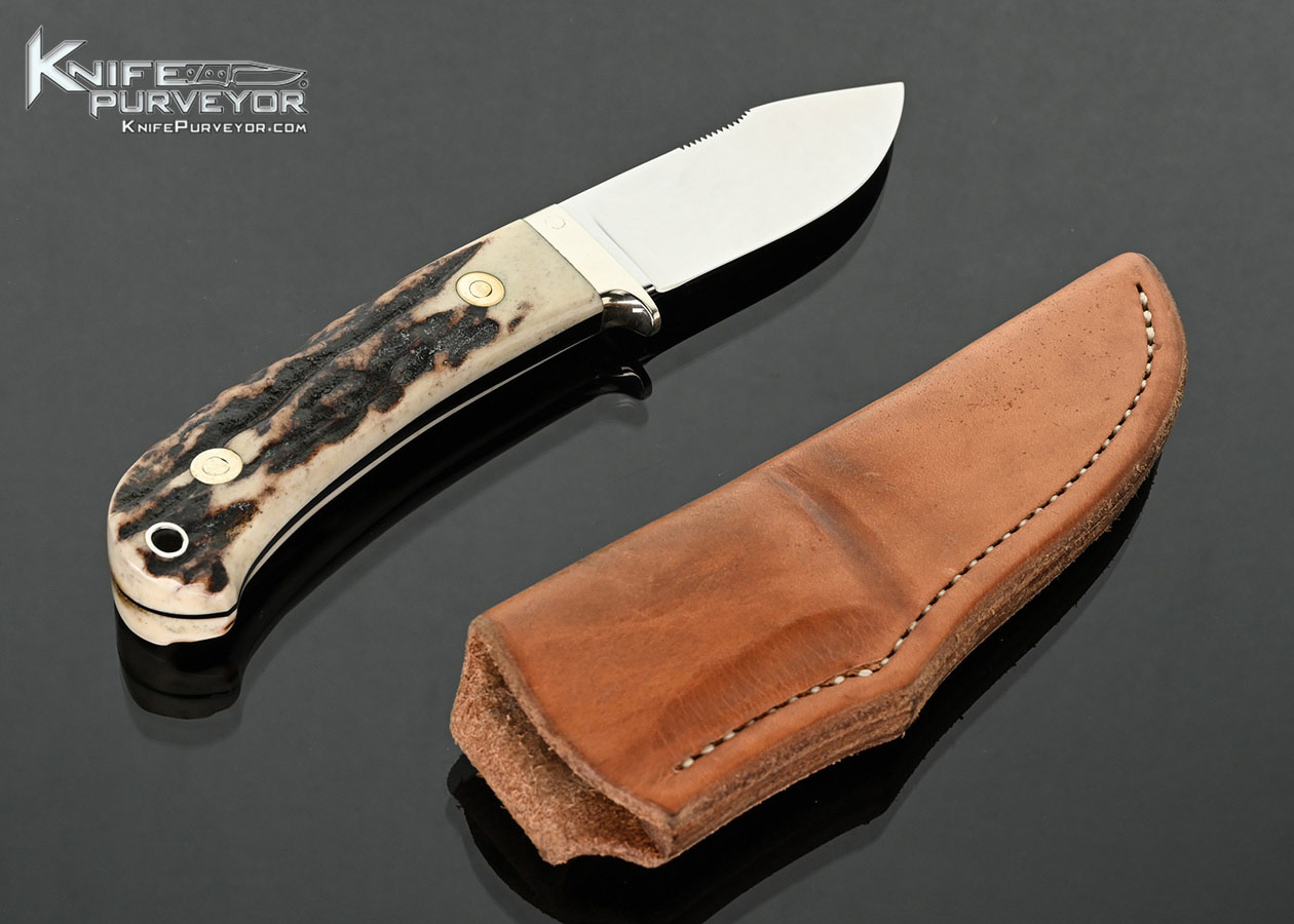 S.R. Johnson Custom Knife Stag Skinner