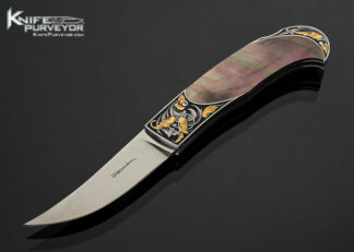 Tim Herman Custom Knives Sole Authorship Engraved Black Lip Interframe Lockback 18328