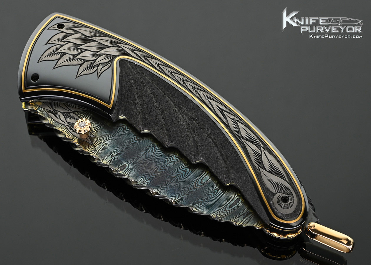 Van-Barnett-Custom-Knife-“Raven”-Sole-Authorship-Engraved-