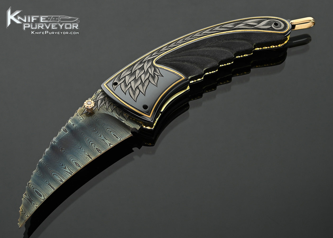Van-Barnett-Custom-Knife-“Raven”-Sole-Authorship-Engraved-