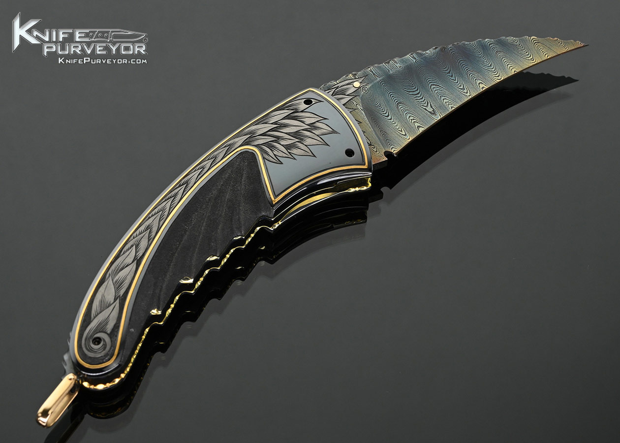 Van-Barnett-Custom-Knife-“Raven”-Sole-Authorship-Engraved-
