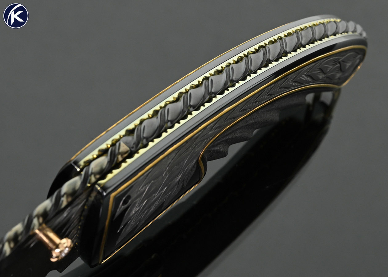 Van-Barnett-Custom-Knife-“Raven”-Sole-Authorship-Engraved-