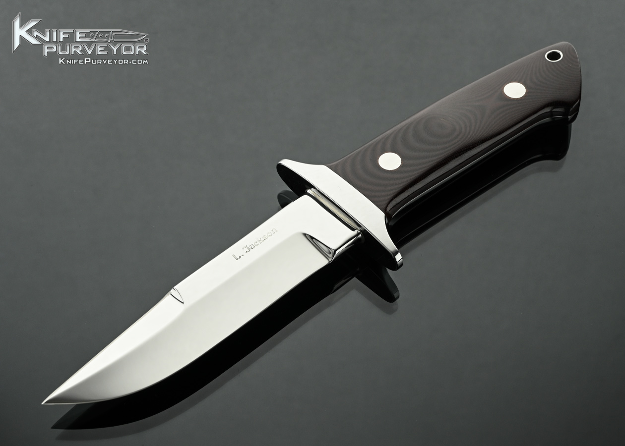 Laramie Jackson Custom Knife Maroon Micarta Chute Knife 18529
