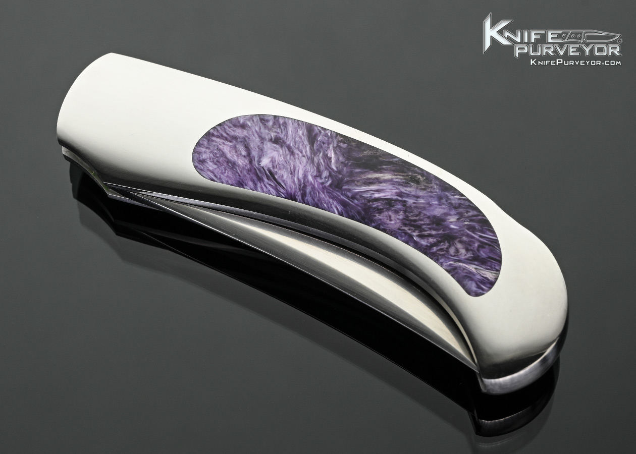 Steve Hoel Custom Knife Lavender Jade Interframe Lockback - Image 2