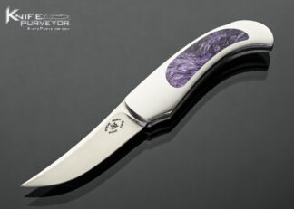 Steve Hoel Custom Knife Lavender Jade Interframe Lockback 18526