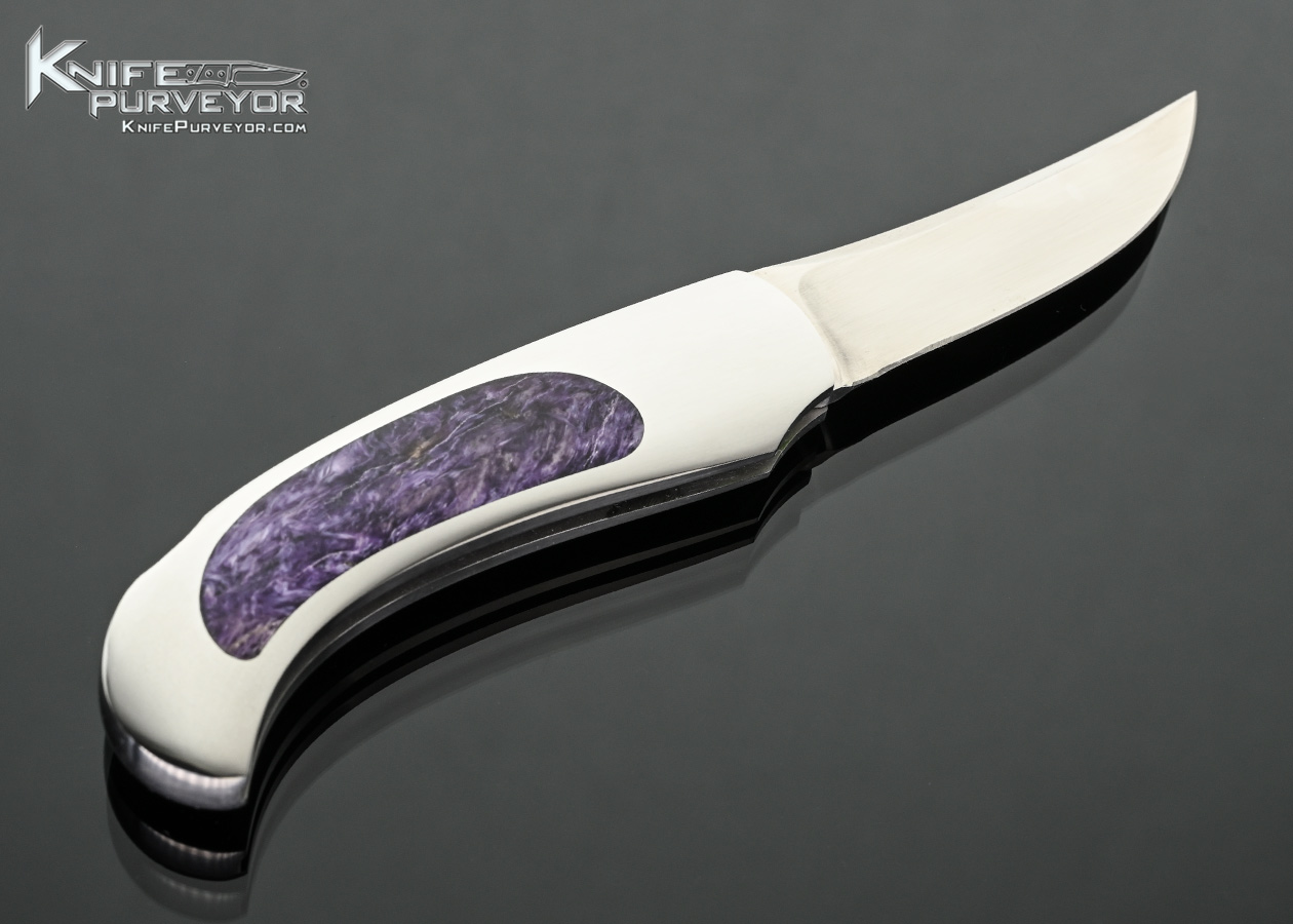 Steve Hoel Custom Knife Lavender Jade Interframe Lockback - Image 3