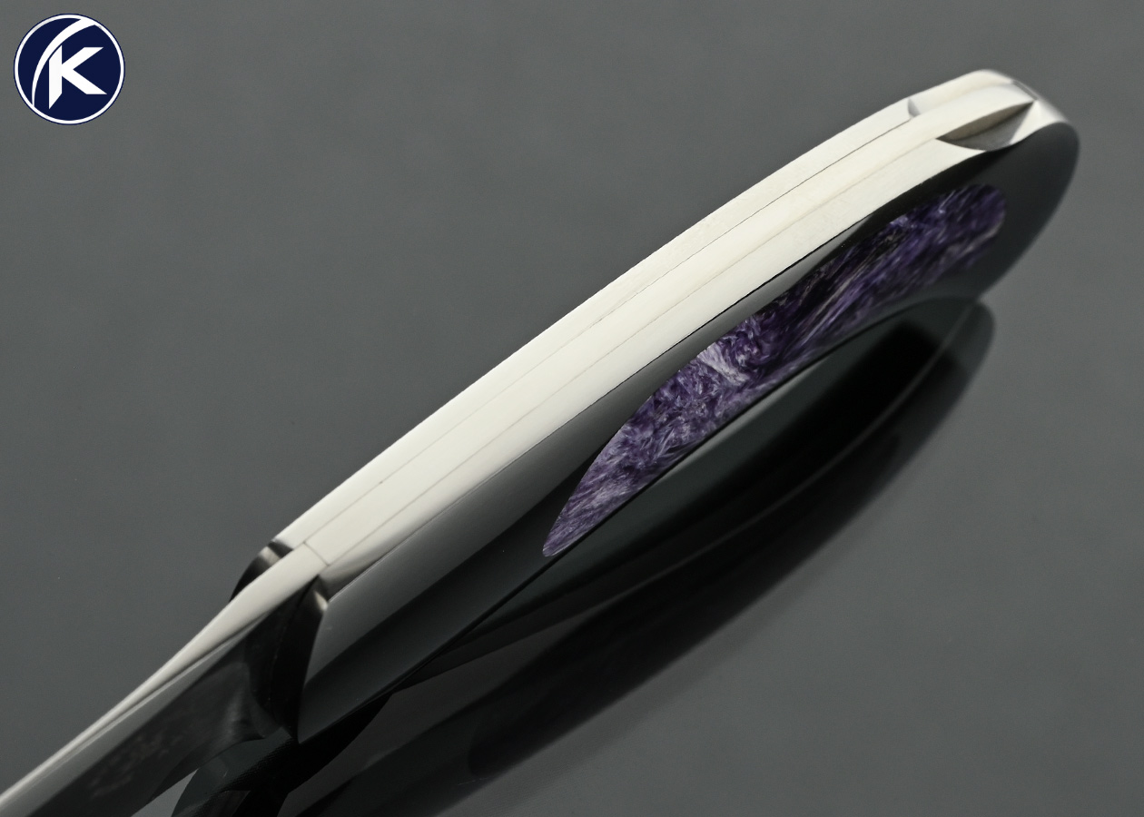 Steve Hoel Custom Knife Lavender Jade Interframe Lockback - Image 4