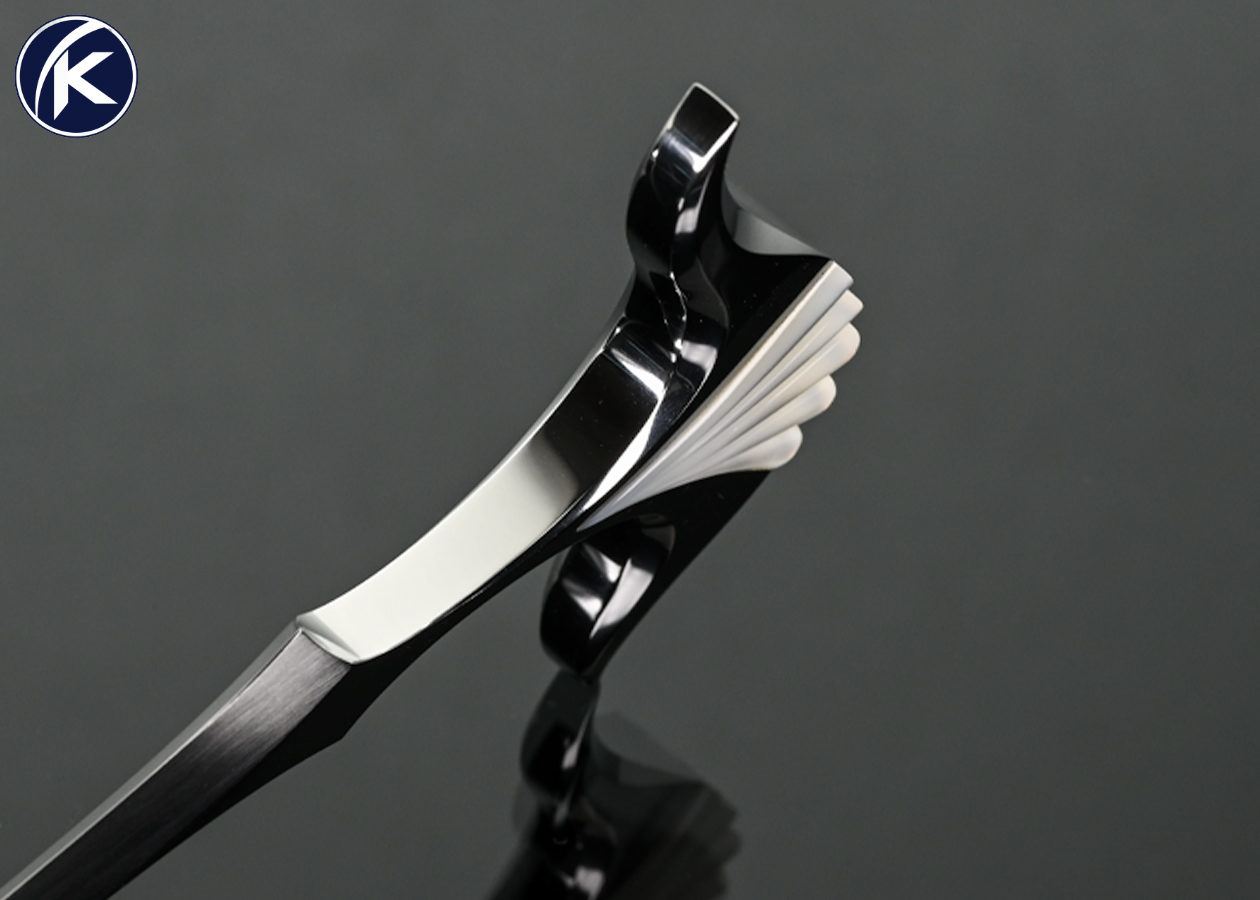 Wolfgang Loerchner Custom Knife Small Fluted Mother of Pearl Push Dagger - Image 5