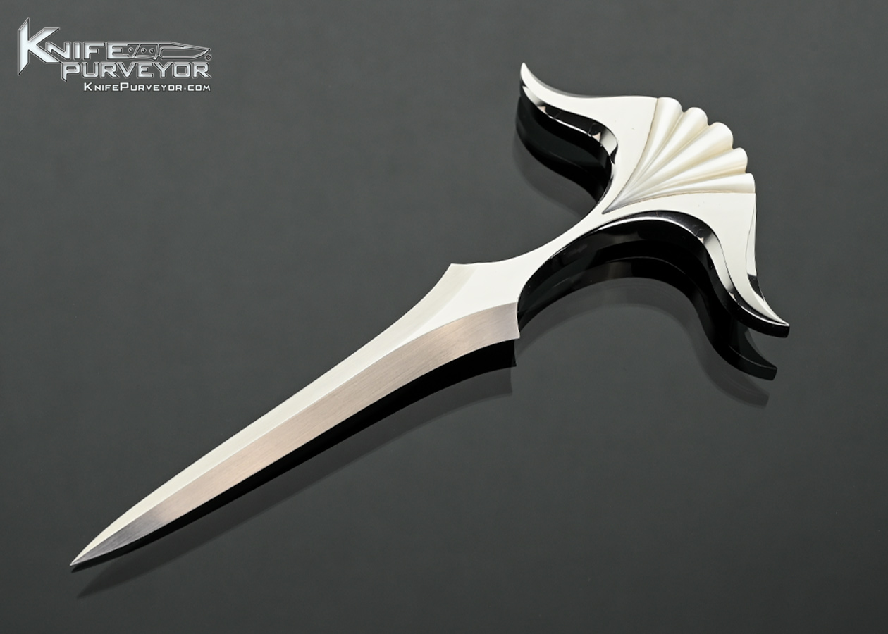 Wolfgang-Loerchner-Custom-Knife-Small-Fluted-Mother-of-Pearl-Push-Dagger-