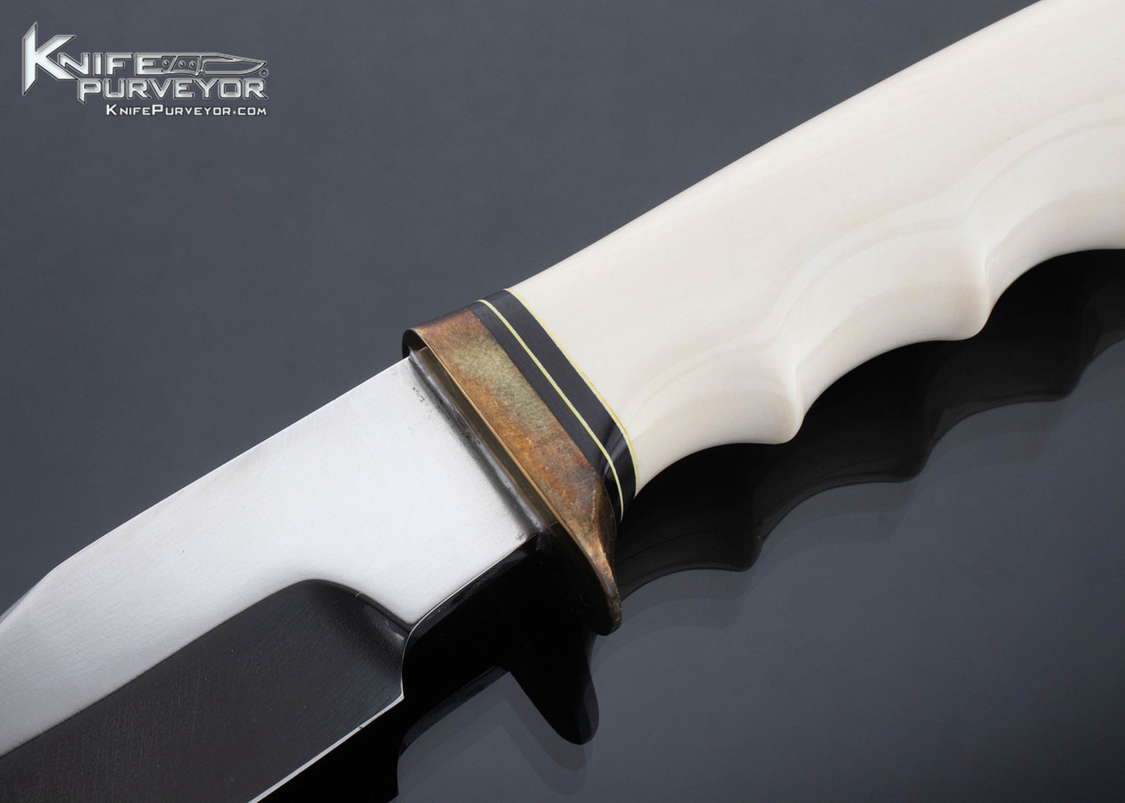 Jim Mustin Cajun Knives Custom Knife Mammoth and Brass “Swamper” Skinning Knife - Image 2