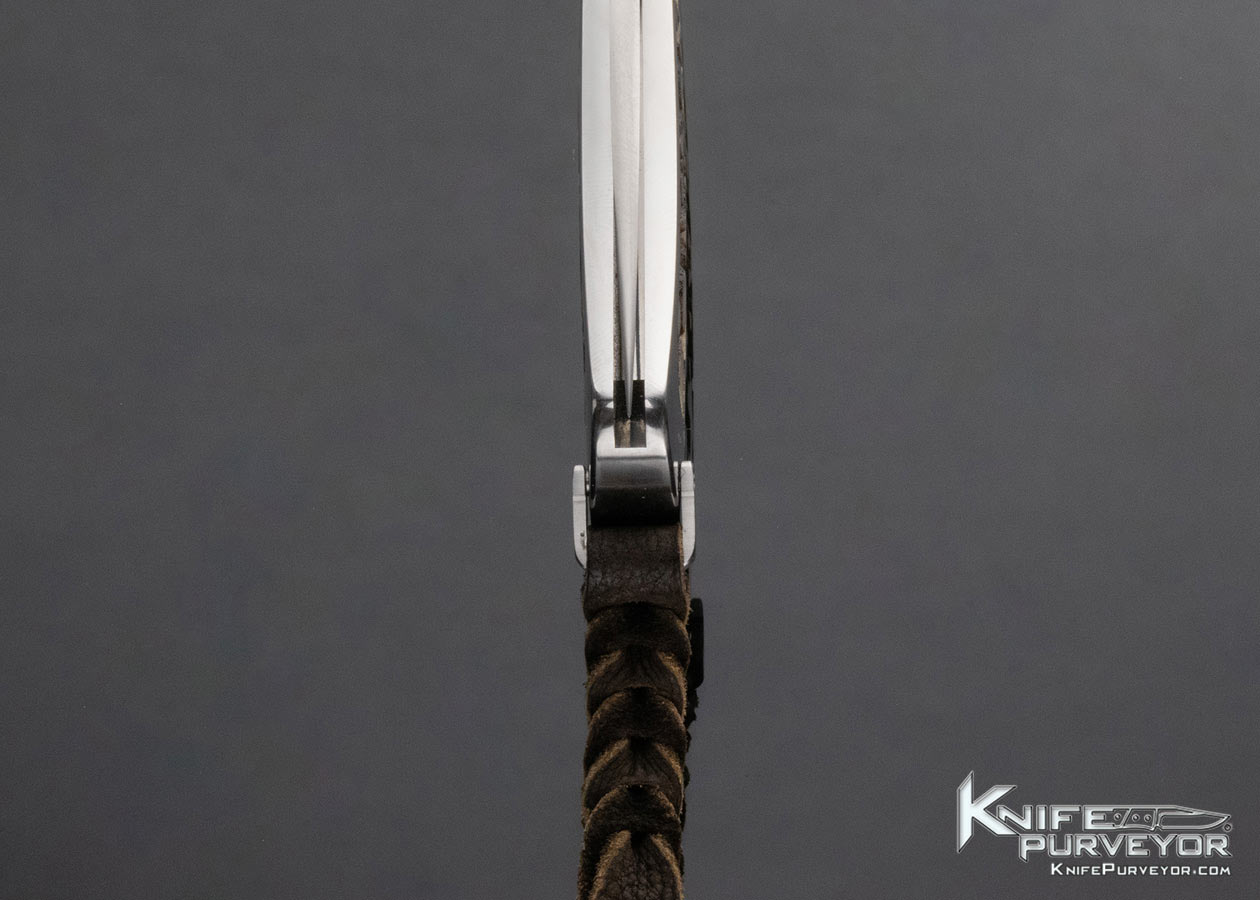 Ron Lake Custom Knife Stag Stainless Steel Interframe Tail Lock with Bale - Image 9