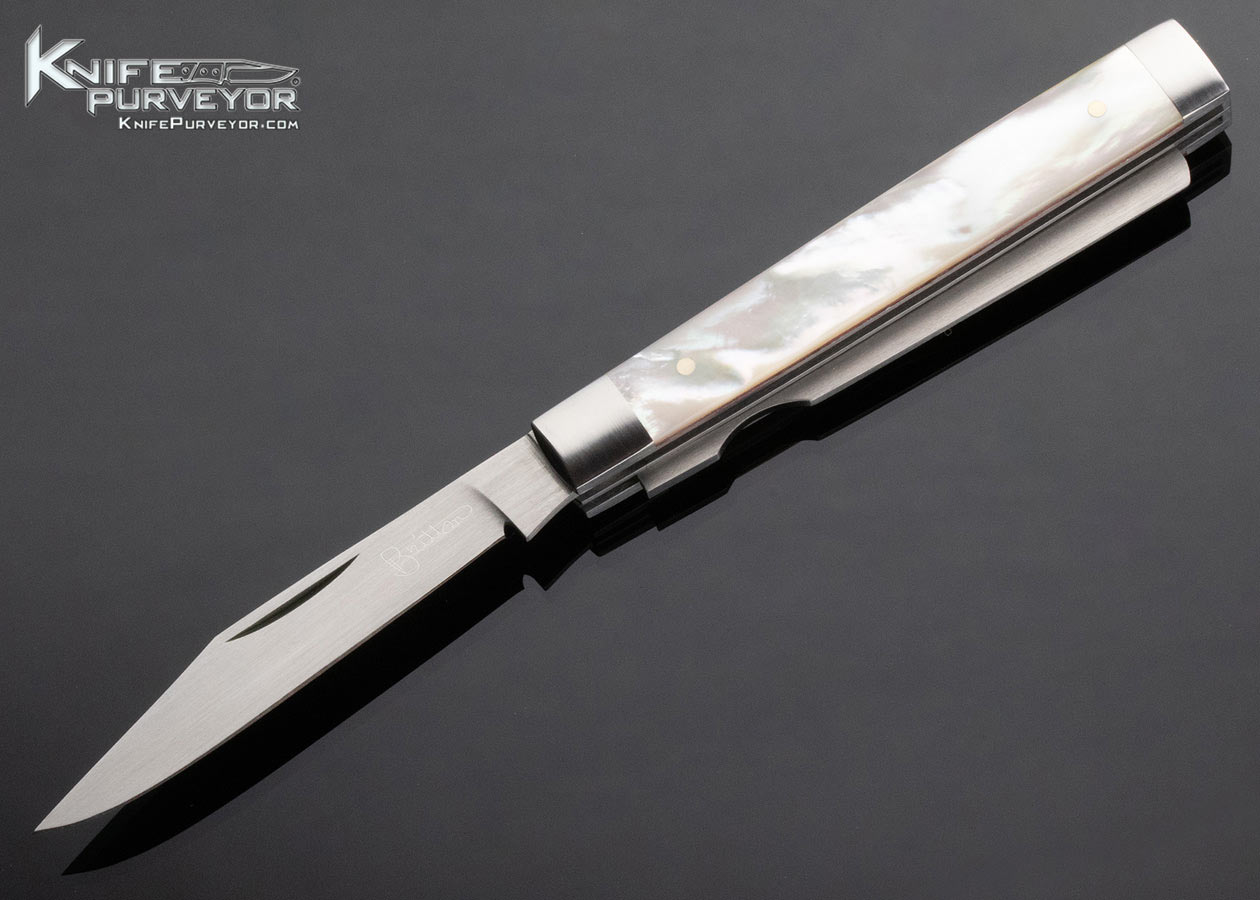 Tim Britton Custom Knife 2 Blade Dr's Knife With Mother Of Pearl Slip Joint 14036