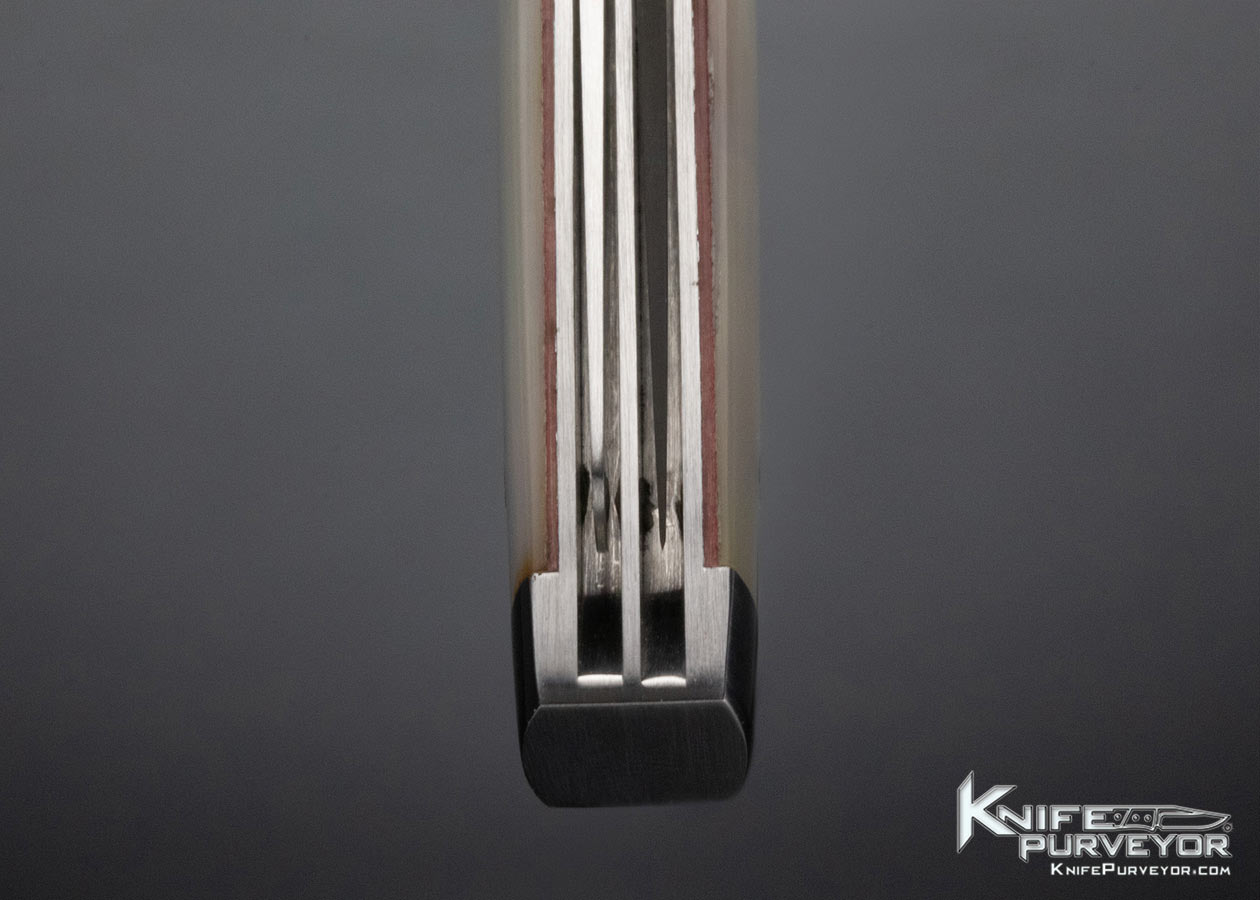 Tim Britton Custom Knife 2 Blade Dr's Knife With Mother of Pearl Slip Joint - Image 9