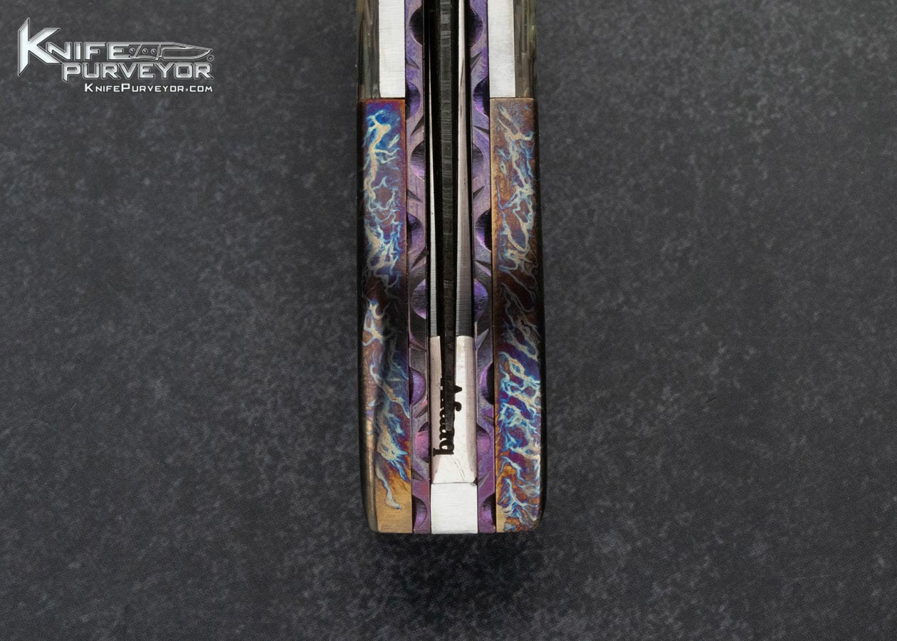 Afaaq Custom Knife Mosaic Damascus and Abalone Picklock Automatic - Image 7