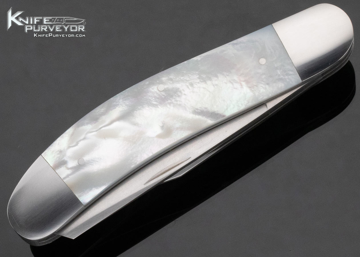 Eugene Shadley Custom Knife Two Blade Mother of Pearl Sowbelly Slipjoint - Image 4