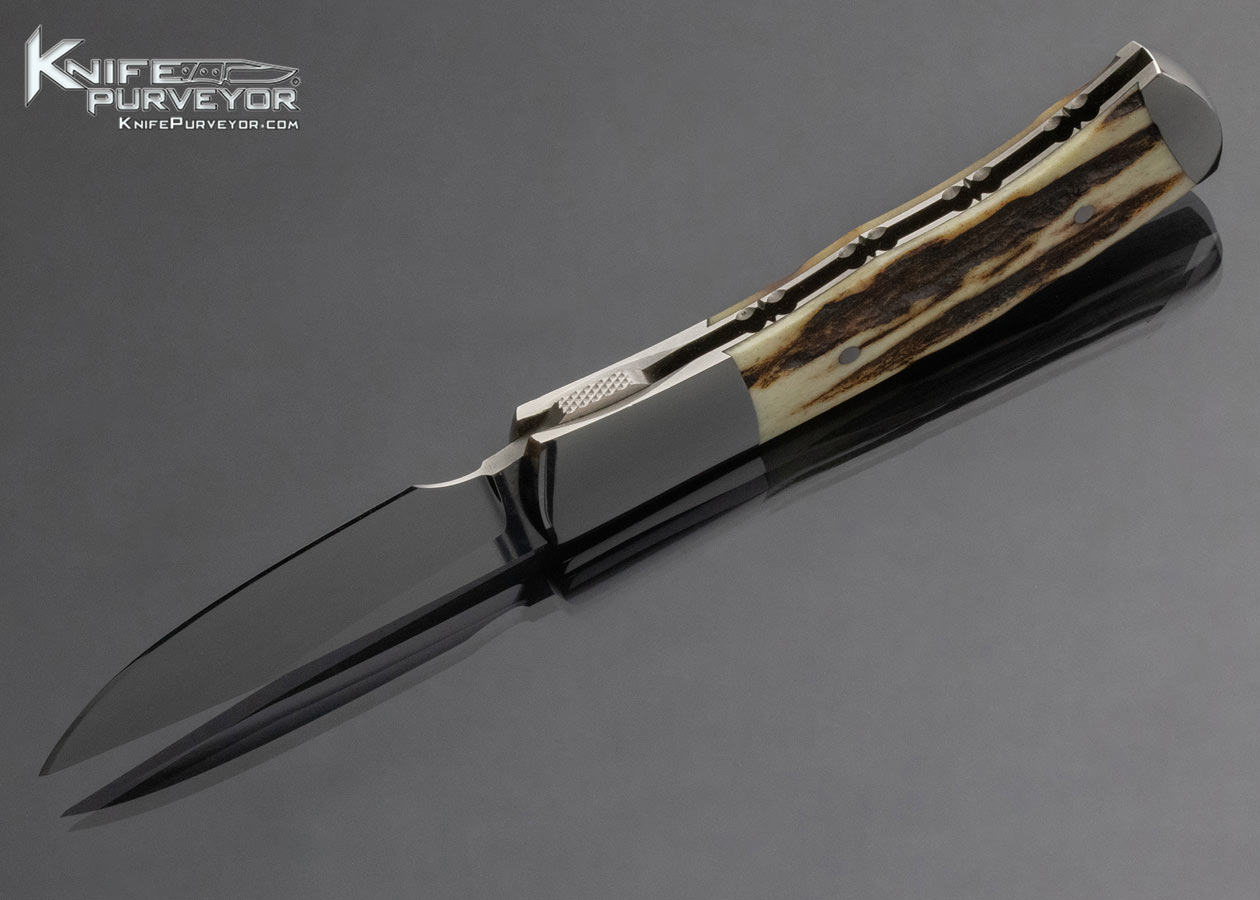 Scott Sawby Custom Knife Stag Selflock 14933