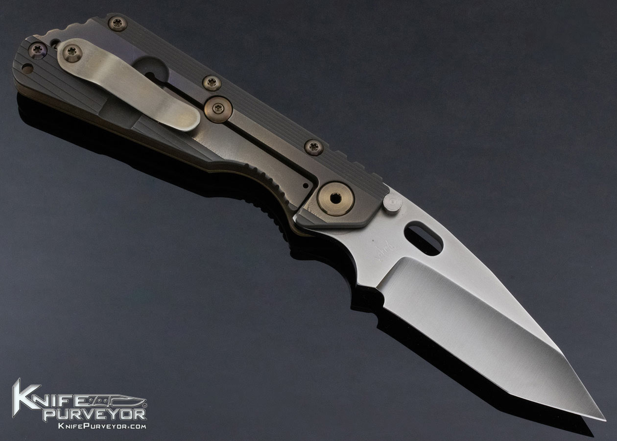 Duane Dwyer Custom Knife Brass Framelock DDC with Flag - Image 3
