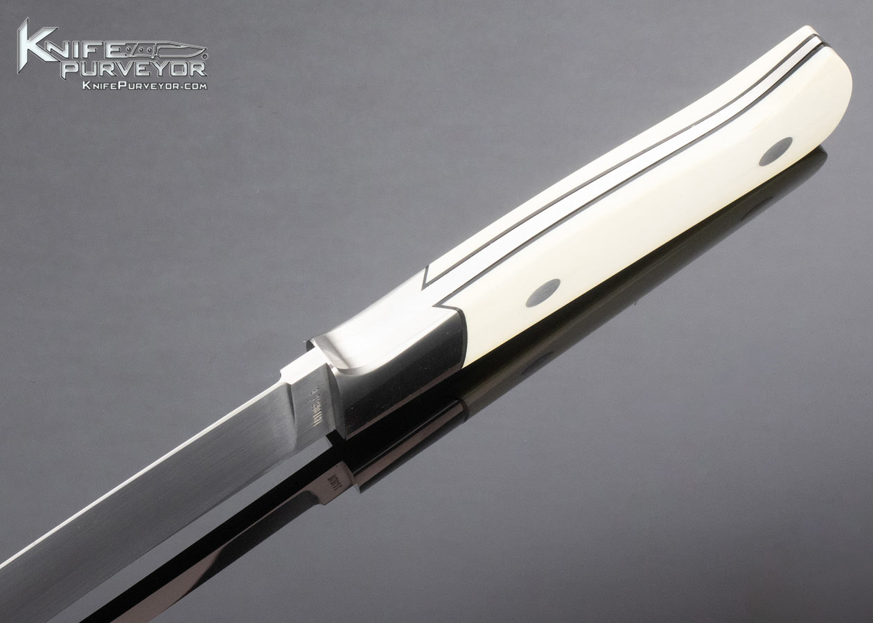 Richard Bridwell Custom Knife Cracked Ivory Upswept Skinner 13582