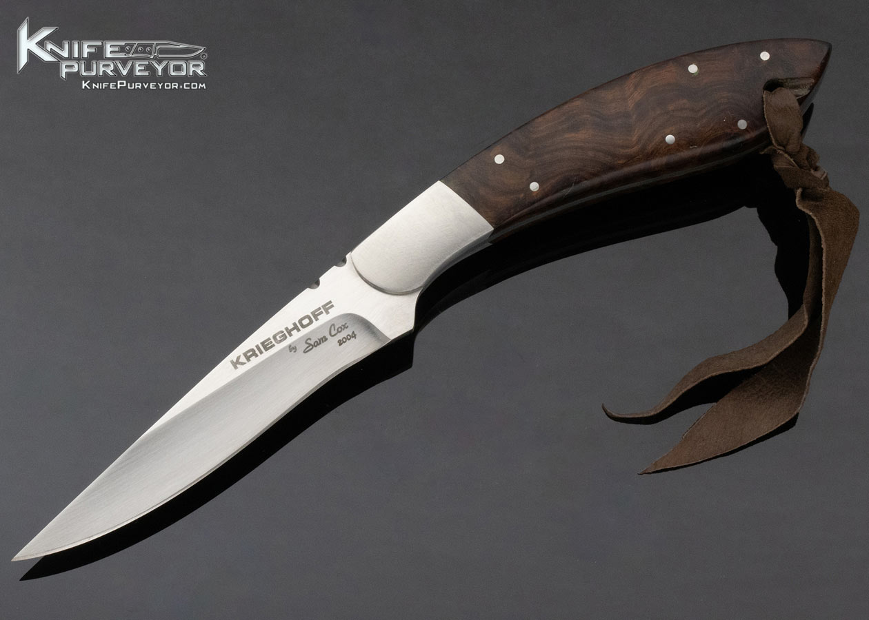 Sam Cox Custom Knife Krieghoff Desert Ironwood Bird and Trout Knife 13572