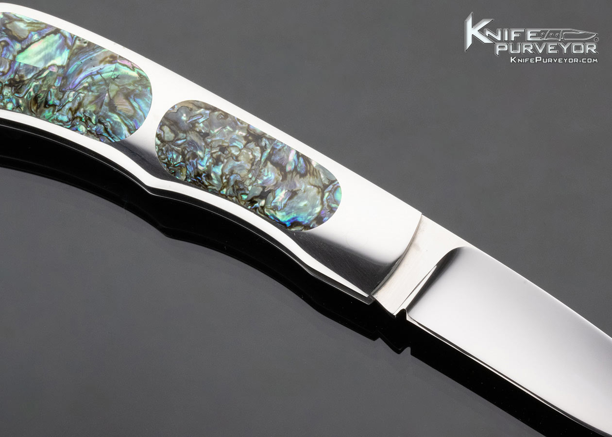 C Gray Taylor Custom Knife Abalone Interframe Lockback - Image 4