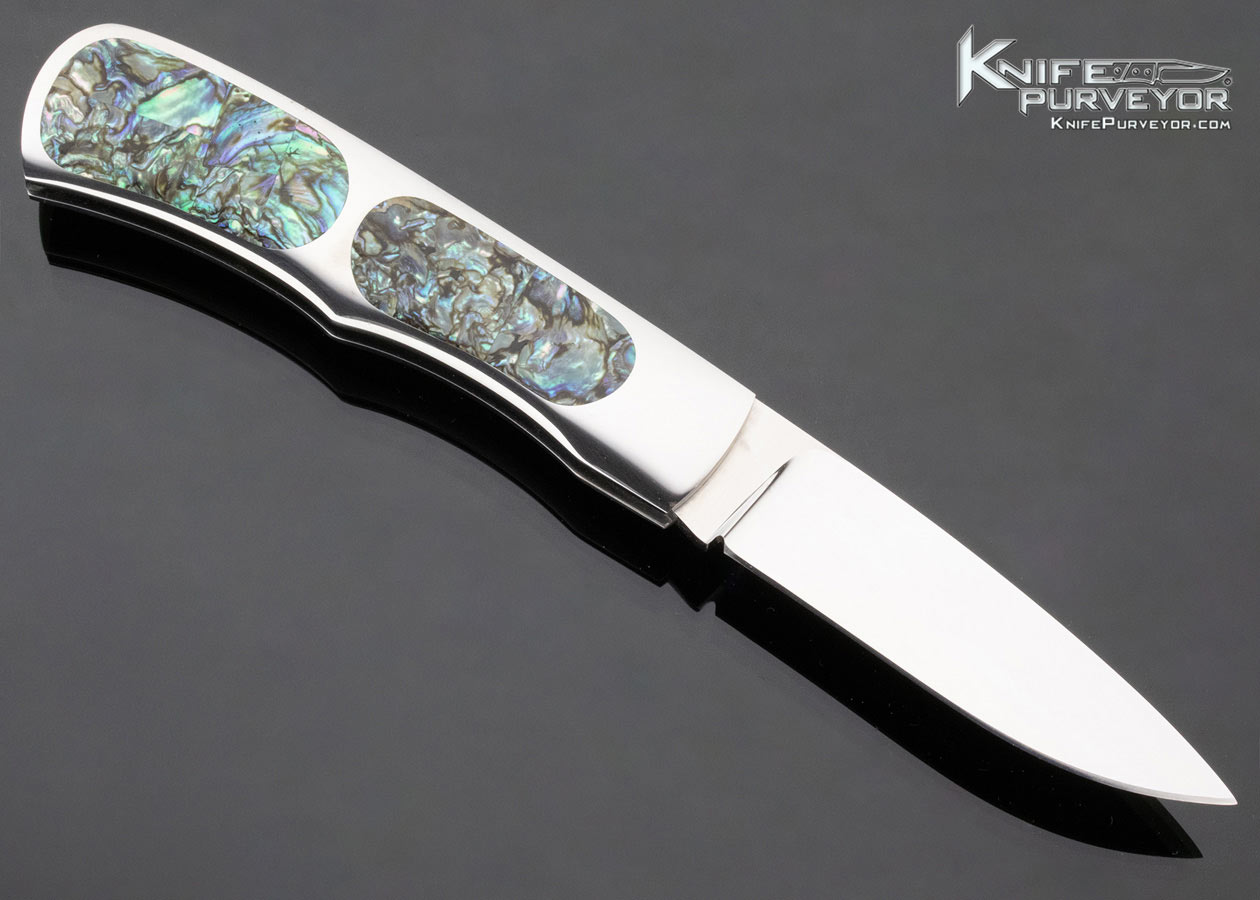C Gray Taylor Custom Knife Abalone Interframe Lockback - Image 3