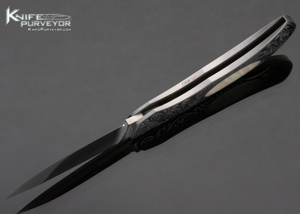 Jack Busfield Custom Knife KWW Engraved Green Sea Snail Interframe Lockback - Image 7