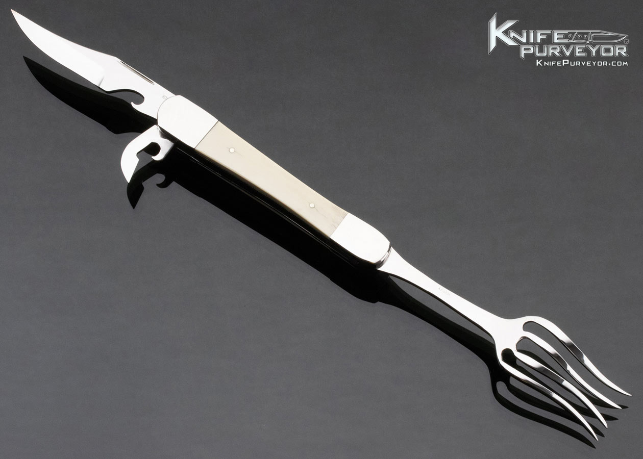 Wayne Hensley Custom Knife Hobo Fork and Knife with Can Opener - Image 3
