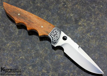 Dusty Moulton Custom Knife Sole Authorship Engraved Giraffe Bone Night Wing - Image 3