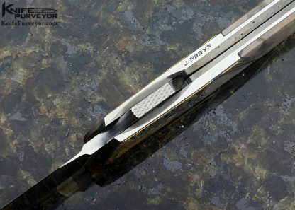 Scott Sawby Custom Knife Jon Robyn Engraved Willow Creek Jasper Skimmer - Image 7